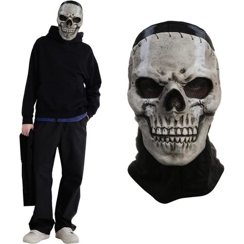 Callof Duty Ghost Masque,Squelette Skull Masque Cod Moto Cagoule Tête De Mort S Masque De Ski Halloween C Osplay Hommes Bonnet.[J396]
