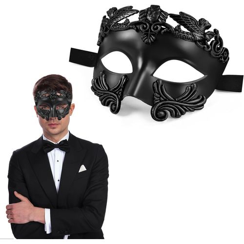 Masque Noir Deguisement Masque Bal Masqué Homme Masque Venitien Soiree Pour Halloween Mascarade Carnaval Vêtements Habillage Accessoires.[J278]