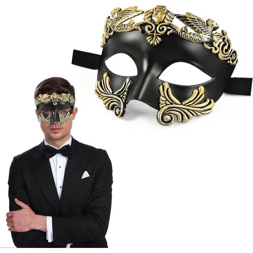 Masque Noir Deguisement Masque Bal Masqué Homme Masque Venitien Soiree Pour Halloween Mascarade Carnaval Vêtements Habillage Accessoires.[J280]