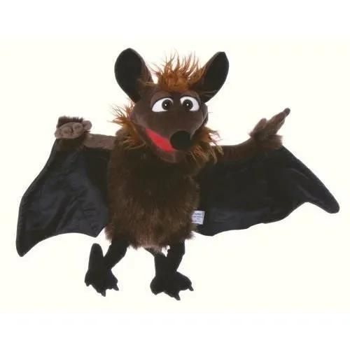 Peluche - LIVING PUPPETS - Gaston la chauve-souris - Noir - Pour enfants à partir de 3 ans - Intérieur