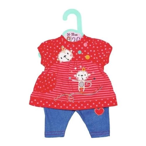 Ensemble d'habits de poupée - ZAPF - DOLLY MODA - Pantalon Rouge et Bleu - 36 cm - Mixte