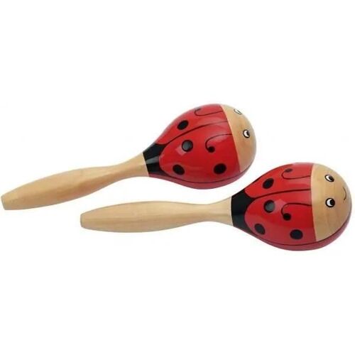 Maracas - GOKI - Coccinnelle - Bois - 17cm - Mixte - 3 ans et plus
