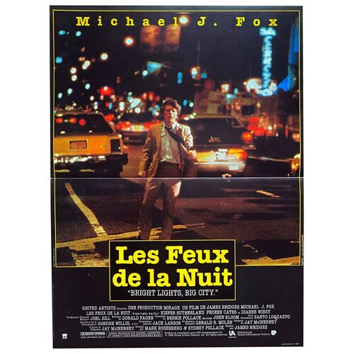 Les Feux De La Nuit (Bright Lights, Big City) - Véritable Affiche De Cinéma Pliée - Format 40x60 Cm - De James Bridges Avec Michael J. Fox, Kiefer Sutherland, Phoebe Cates - 1988