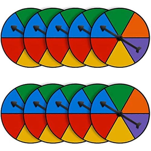 Lot de 10 jeux de roues de jeu carrées vierges, plateau de jeu effaçable avec flèches rotatives en plastique, toupie mathématique pour récompenses