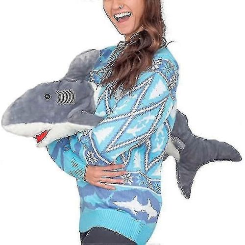 (Petits Enfants, Mâle, Requin) Pull De Noël Unisexe En Tricot, Motif Poupée Mignonne 3d, Amusant, Idéal Pour Les Fêtes Et Les Vacances