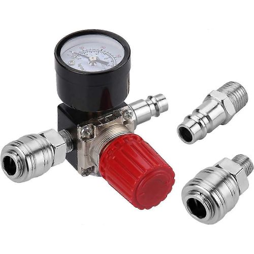 Régulateur de pression d'air, vanne à trois voies, 175 psi, 12 bar, manomètre 1/4 pouce, régulateur pour compresseur (nouvelle vanne à trois voies)