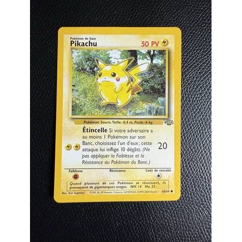 Carte Pokémon Pikachu 60/64 Jungle Wizards Édition 2