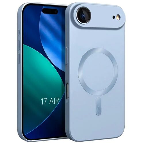 Coque Pour Iphone Air, Silicone Liquide Slim Antidérapant Anti-Rayures Avec Anneau Magnétique Bleu - Efconnection