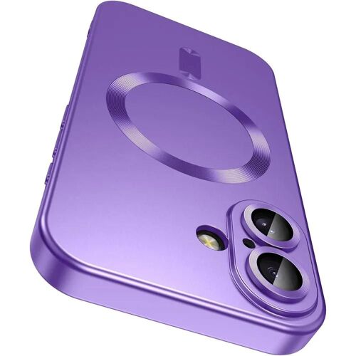 Coque Pour Iphone 17, Silicone Liquide Protection Slim Anti-Rayures Avec Cercle Magnétique - Violet - Efconnection