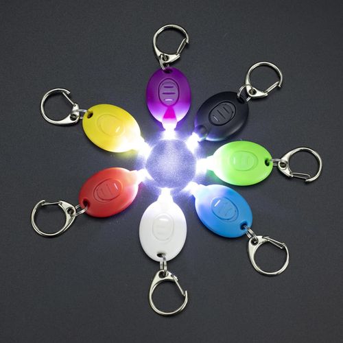 Mini Porte-Clés Led Haute Luminosité,22000Mcd,Multicolore,Portable,Randonnée,Voyage,Nuit,Lampe,Éclairage D'Urgence Pour Escaliers.10Pcs.Black