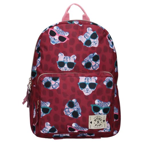PROMOTION ! Sac à dos créateur 'Milky Kiss' rouge (panthère) - 34x26x10 cm