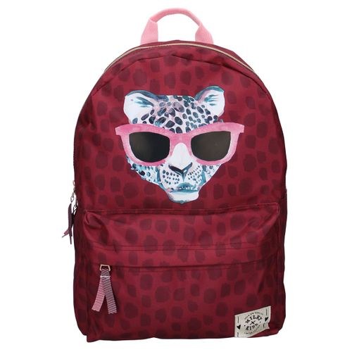 PROMOTION ! Sac à dos créateur 'Milky Kiss' rouge (panthère) - 39x29x16 cm