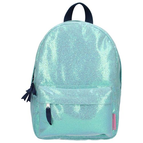 PROMOTION ! Sac à dos créateur 'Milky Kiss' menthe glitter - 31x22x12 cm