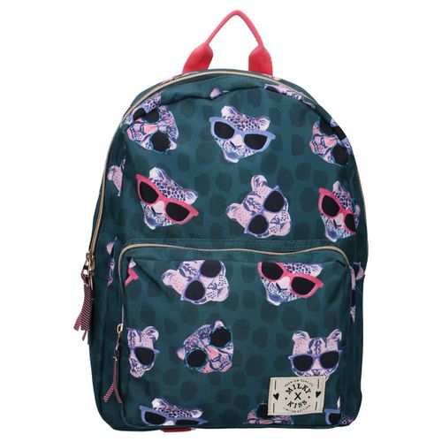 PROMOTION ! Sac à dos créateur 'Milky Kiss' vert (panthère) - 34x26x10 cm