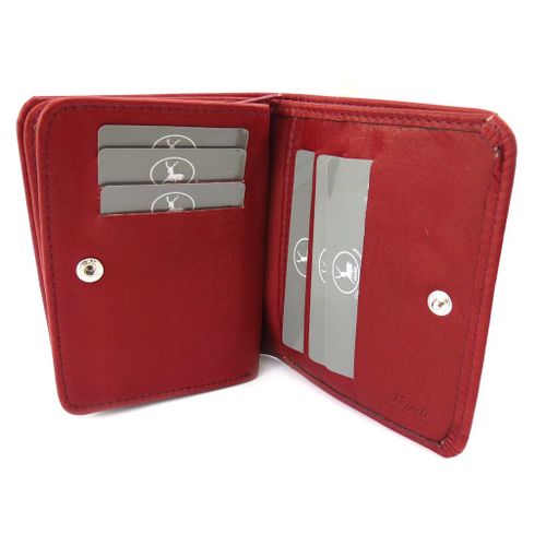 Portefeuille Cuir 'Frandi' bordeaux