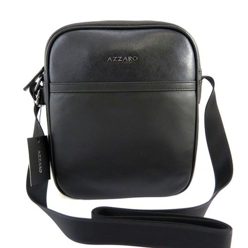 PROMOTION ! Porté-croisé cuir 'Azzaro' noir