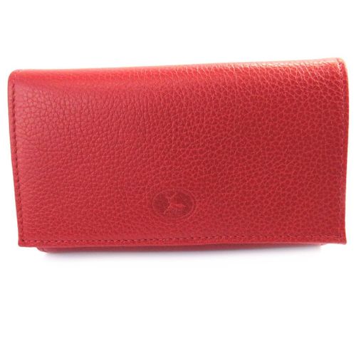 Porte-monnaie Cuir 'Frandi' rouge grainé