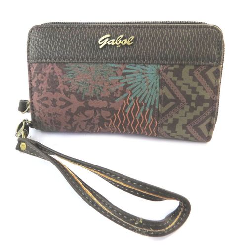 PROMOTION ! Portefeuille 'Gabol' marron multicolore - 15x9x3 cm