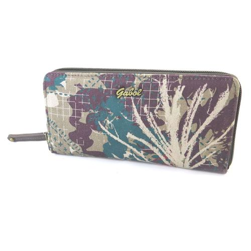 PROMOTION ! Portefeuille zippé 'Gabol' taupe violet - 20x10x3 cm