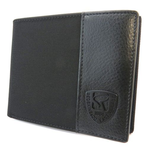 PROMOTION ! Portefeuille italien 'Redskins' noir - 11x9x1. 5 cm