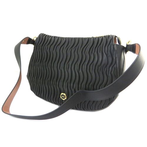 PROMOTION ! Sac créateur 'Nica' noir - 38x27x9. 5 cm