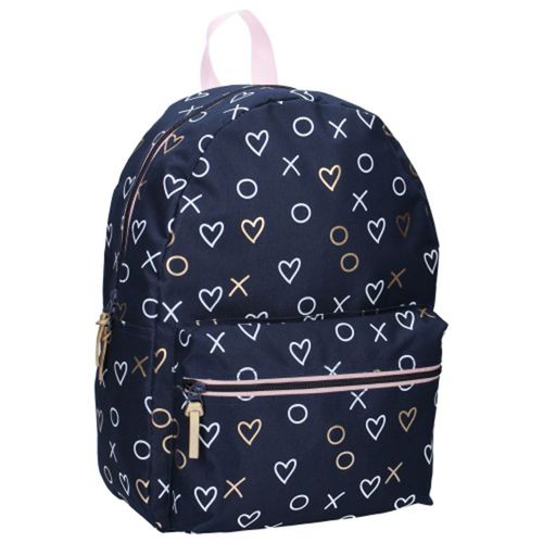 PROMOTION ! Sac à dos créateur 'Milky Kiss' bleu (love morpion) - 39x29x12 cm