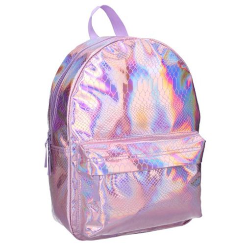 PROMOTION ! Sac à dos créateur 'Milky Kiss' rose snake - 39x29x12 cm