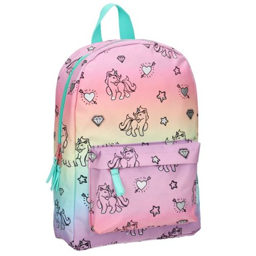 PROMOTION ! Sac à dos créateur 'Licorne My Unicorn' rose jaune - 33x23x12 cm