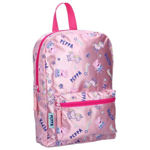 PROMOTION ! Sac à dos créateur 'Peppa Pig' rose satiné - 33x23x12 cm