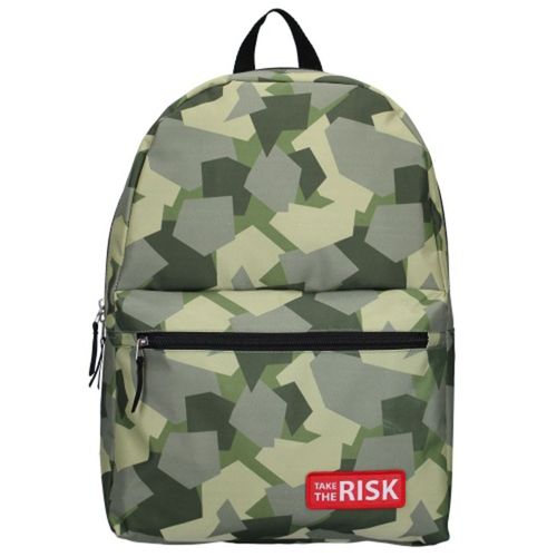 PROMOTION ! Sac à dos créateur 'Camouflage' vert - 41x30x16 cm