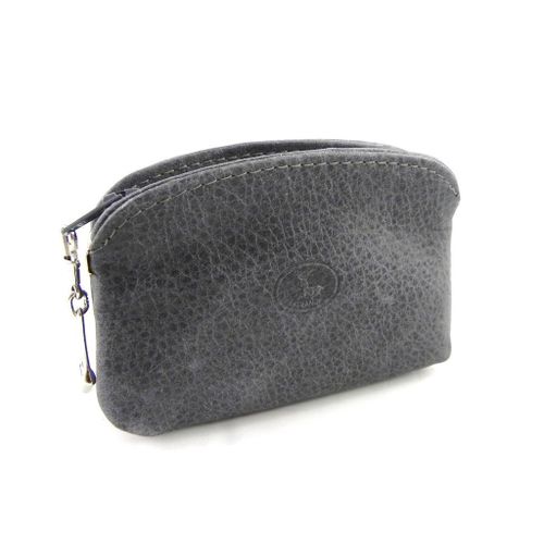 PROMOTION ! Porte-monnaie Cuir 'Frandi' gris anthracite nubuck
