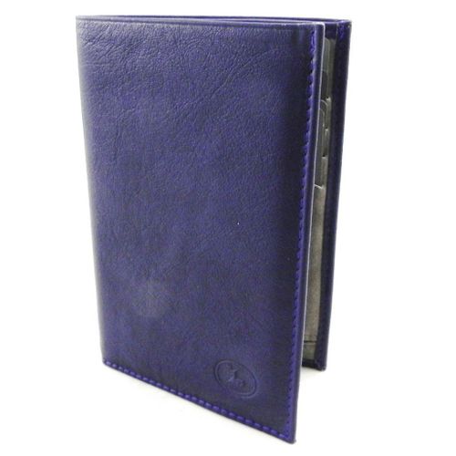 Portefeuille Cuir 'Frandi' violet foncé gris sauvage