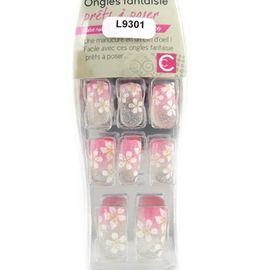 Planche De Faux-Ongles 'scarlett' Blanc Rose Rose