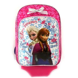 Trolley Scolaire 'Frozen - Reine des Neiges' rose bleu (34x26x11 cm)