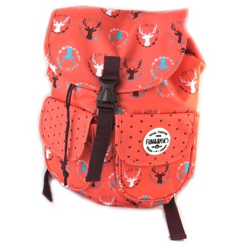 PROMOTION ! Sac à dos 'Fun & Basics' cerf rouge - 41. 5x37x15. 5 cm