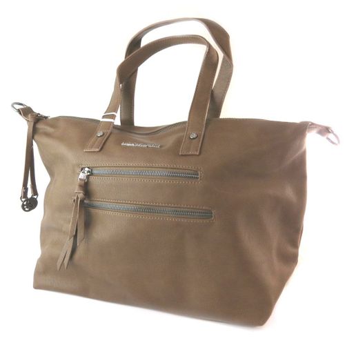 PROMOTION ! Sac créateur 'Lulu Castagnette' marron tabac - 50x31x16 cm