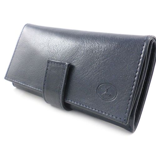 Grand porte-monnaie Cuir 'Frandi' marine dakota