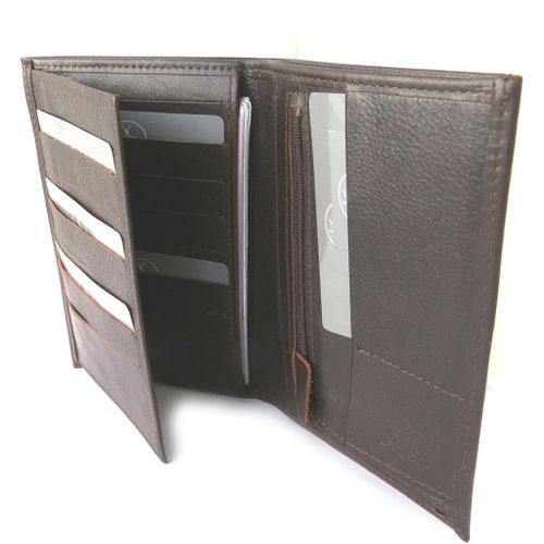 Portefeuille Cuir 'Frandi' marron vieilli (cartes +)