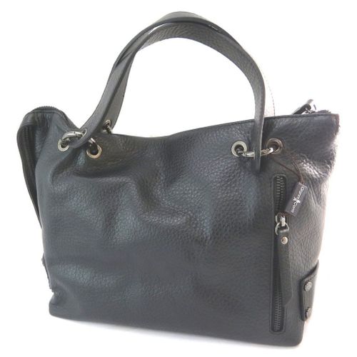 PROMOTION ! Sac cuir 'Gianni Conti' noir - 27x23x12. 5 cm