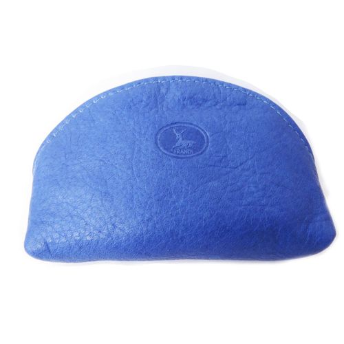 Porte-monnaie Cuir 'Frandi' bleu - 10x7 cm