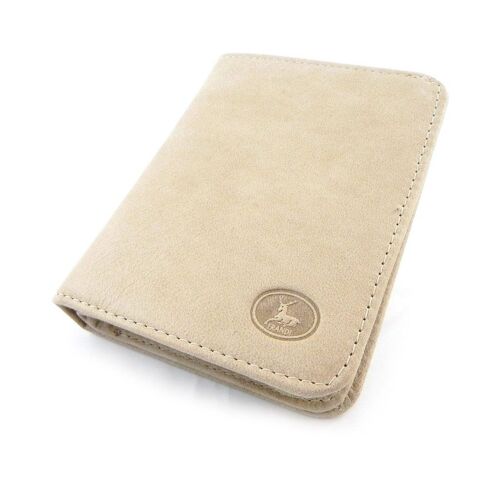 Portefeuille Cuir 'Frandi' beige nubuck