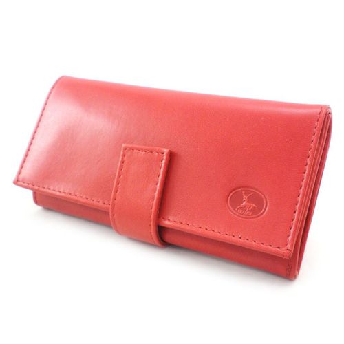 Grand porte-monnaie Cuir 'Frandi' rouge dakota