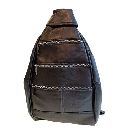 PROMOTION ! Sac à dos cuir 'Janis' noir - 40x23x12 cm