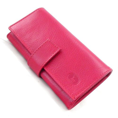 Grand porte-monnaie Cuir 'Frandi' rouge (york écologique)