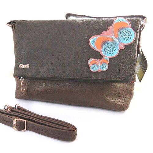 Sac créateur 'Mundi' marron (papillons)