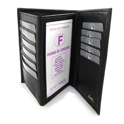 Portefeuille Cuir 'Frandi' noir dakota