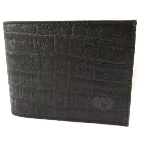 Portefeuille Italien Cuir 'Frandi' noir croco