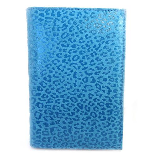 Portefeuille Cuir 'Frandi' turquoise (léopard)