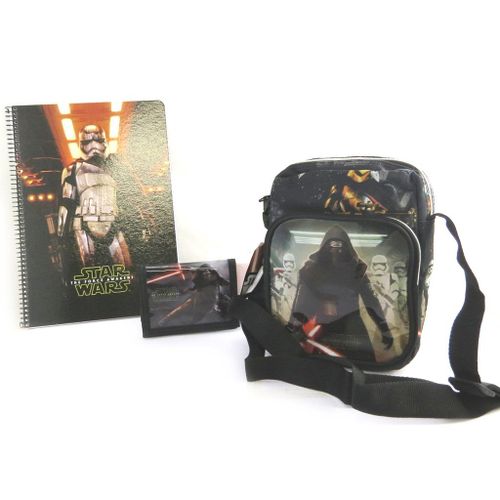 Coffret Cadeau 'star Wars' Noir (Sac + Portefeuille + Cahier)
