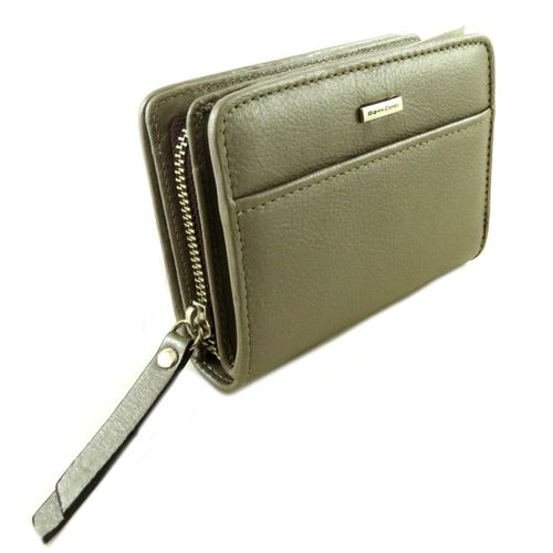 PROMOTION ! Portefeuille cuir 'Gianni Conti' taupe - 13. 5x10x3. 5 cm